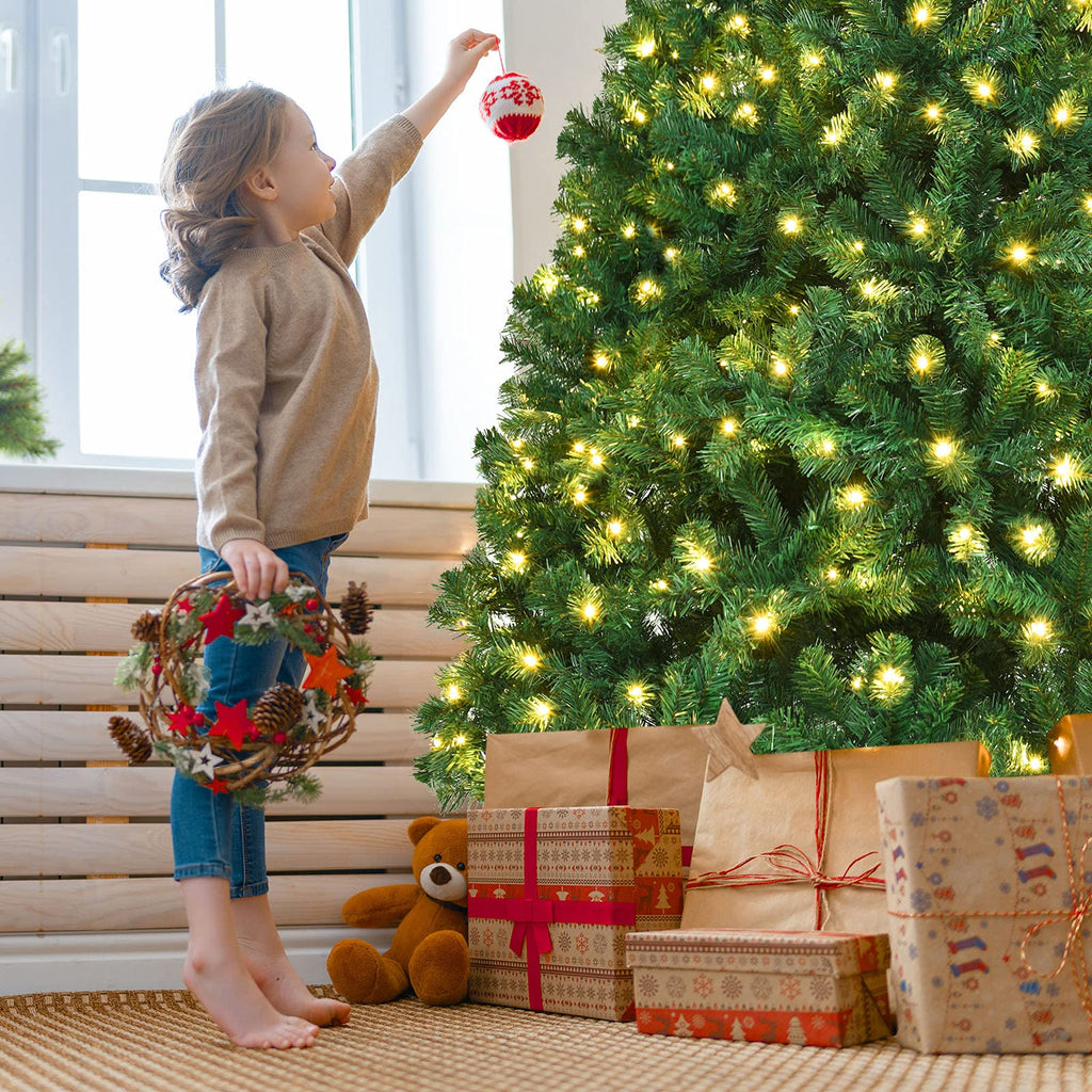 8ft Prelit Artificial Christmas Tree with 430 Warm White LED Lights U65382