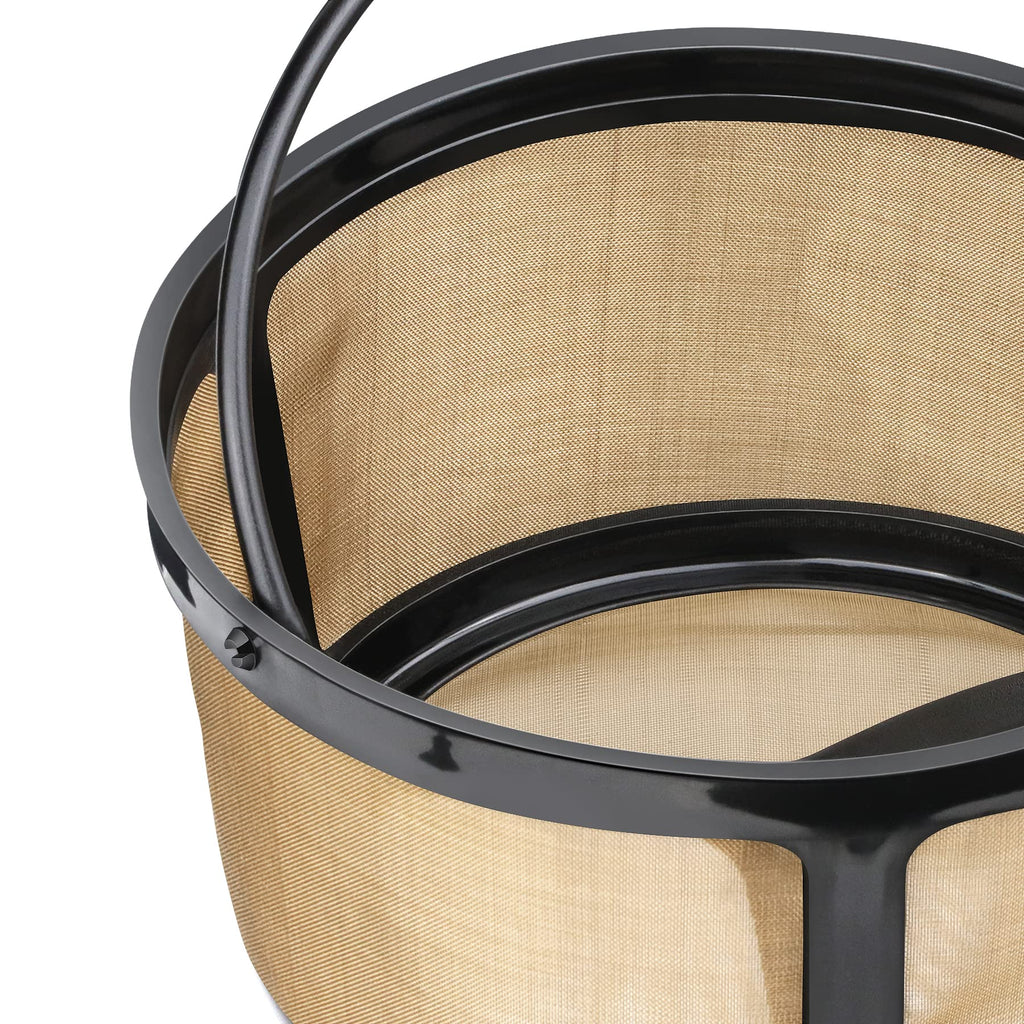 8-12 Cup Reusable Gold Mesh Coffee Filter Q117