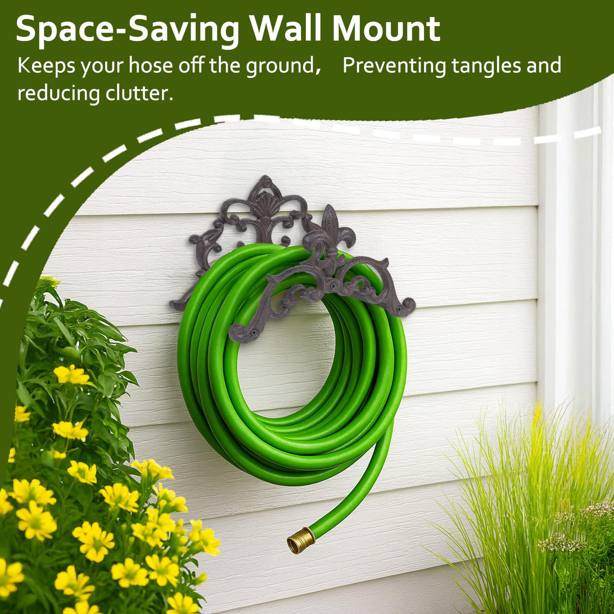 Cast Iron Wall Mount Hose Holder W88773