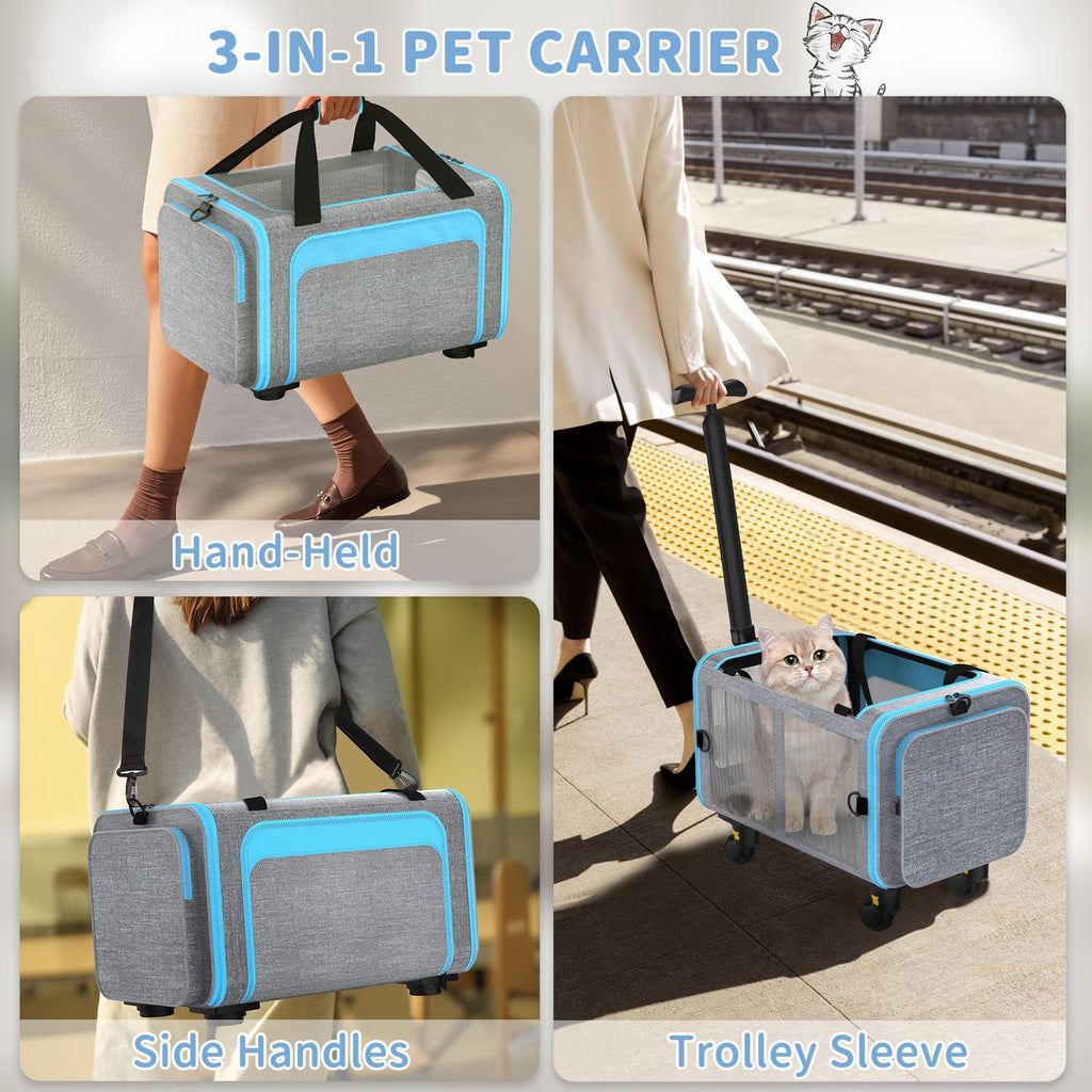 Pet Carrier with Wheels 18x11x11 Y395