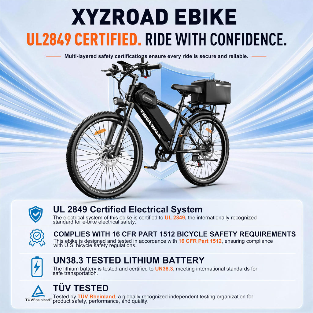 26" All-Terrain Electric Bike, 48V 10Ah Removable Battery, 7-Speed O26451