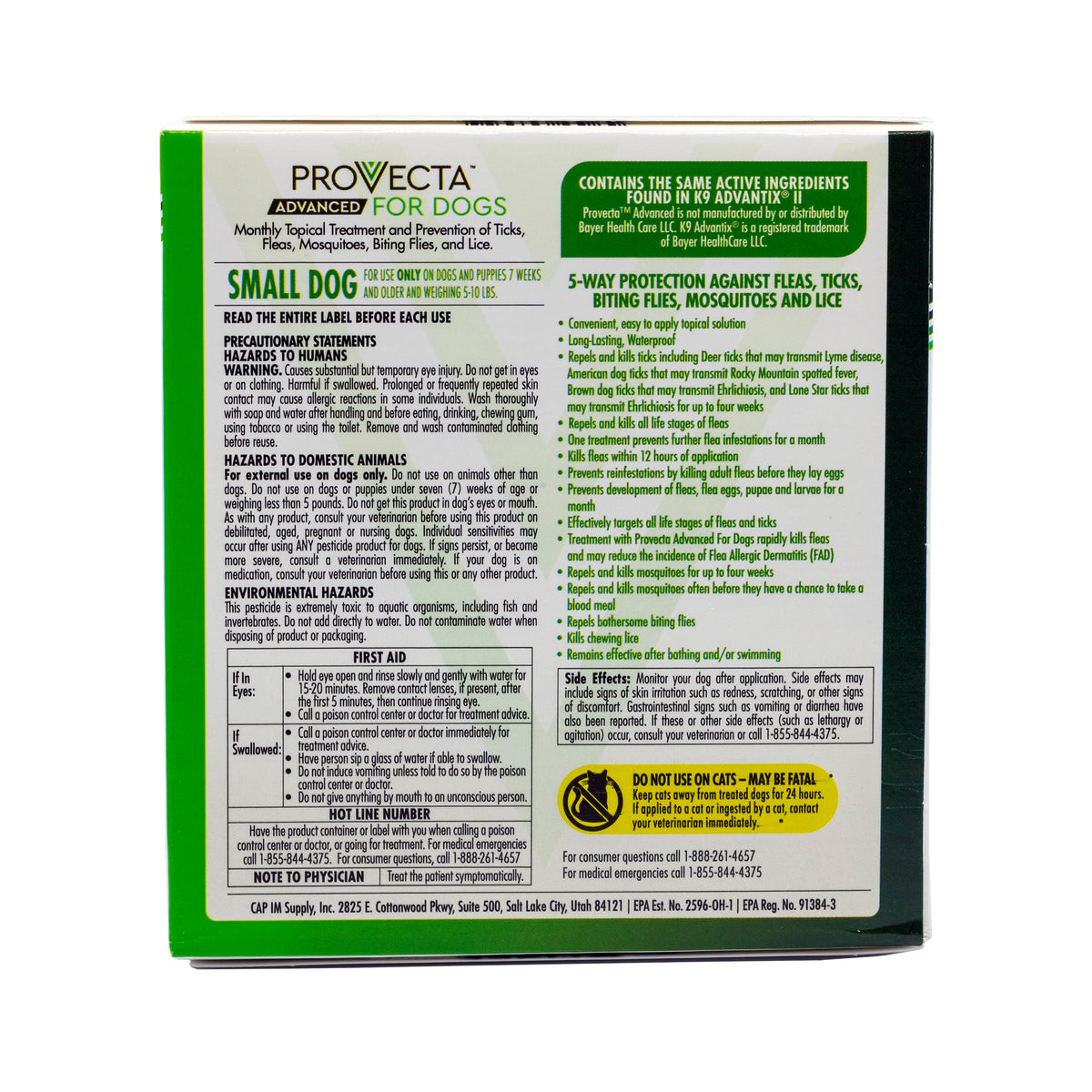 Flea & Tick for Small Dogs 5-10 lbs, 4-Month Supply T195