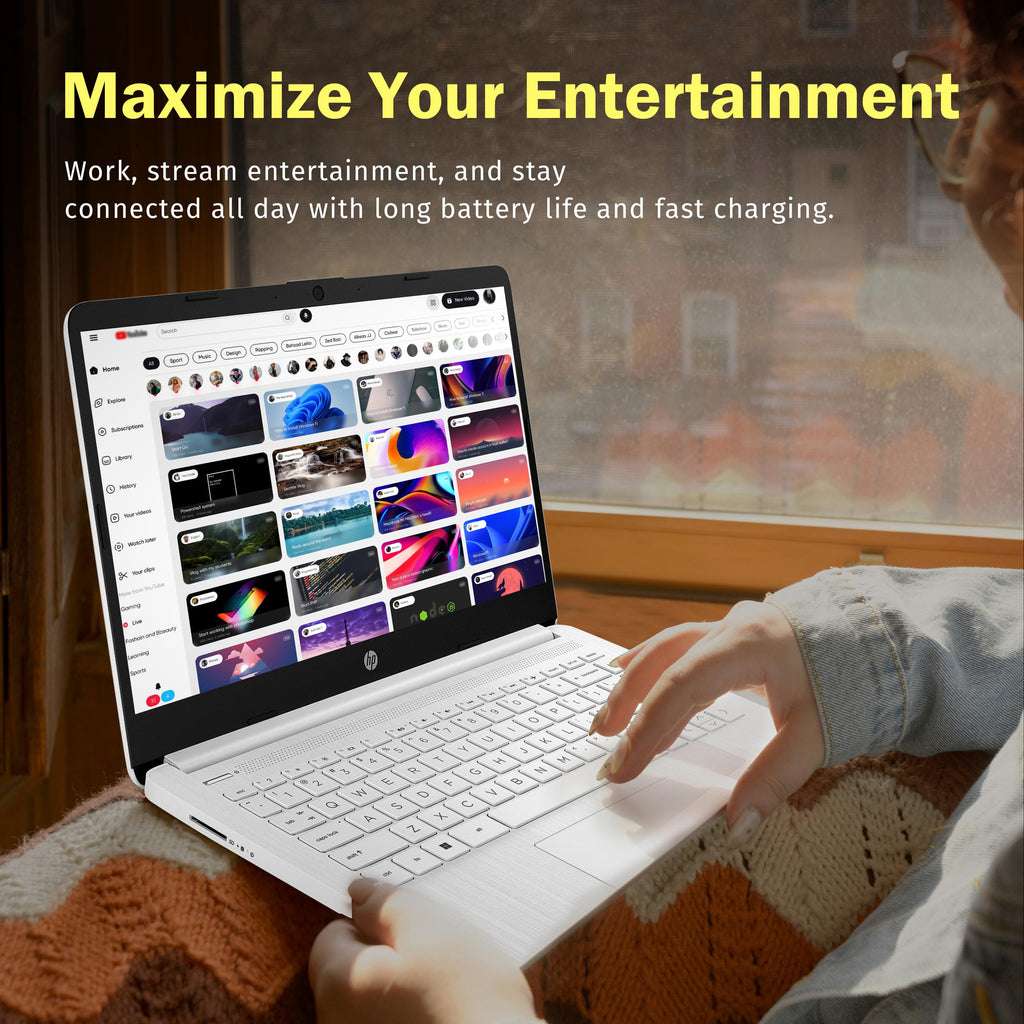 14" HD Laptop, Intel Celeron N4500, 4GB DDR4 RAM, 64GB eMMC, White G8330