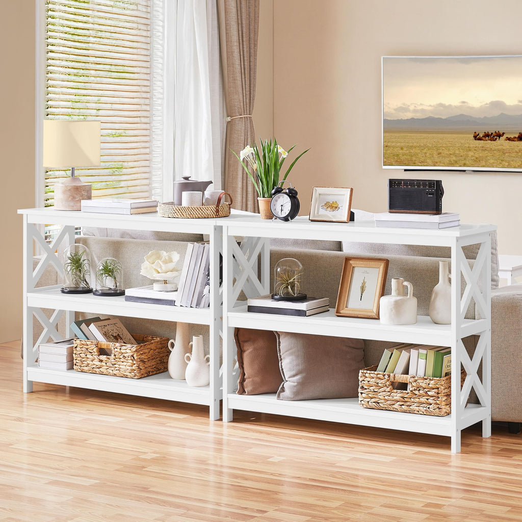 White 3-Tier Console Table G10632